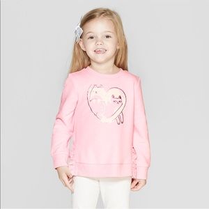 Haut Manches Longues Cat & Jack Fille Taille L (10-12) - Motif Pastel - Occasion Excellent état